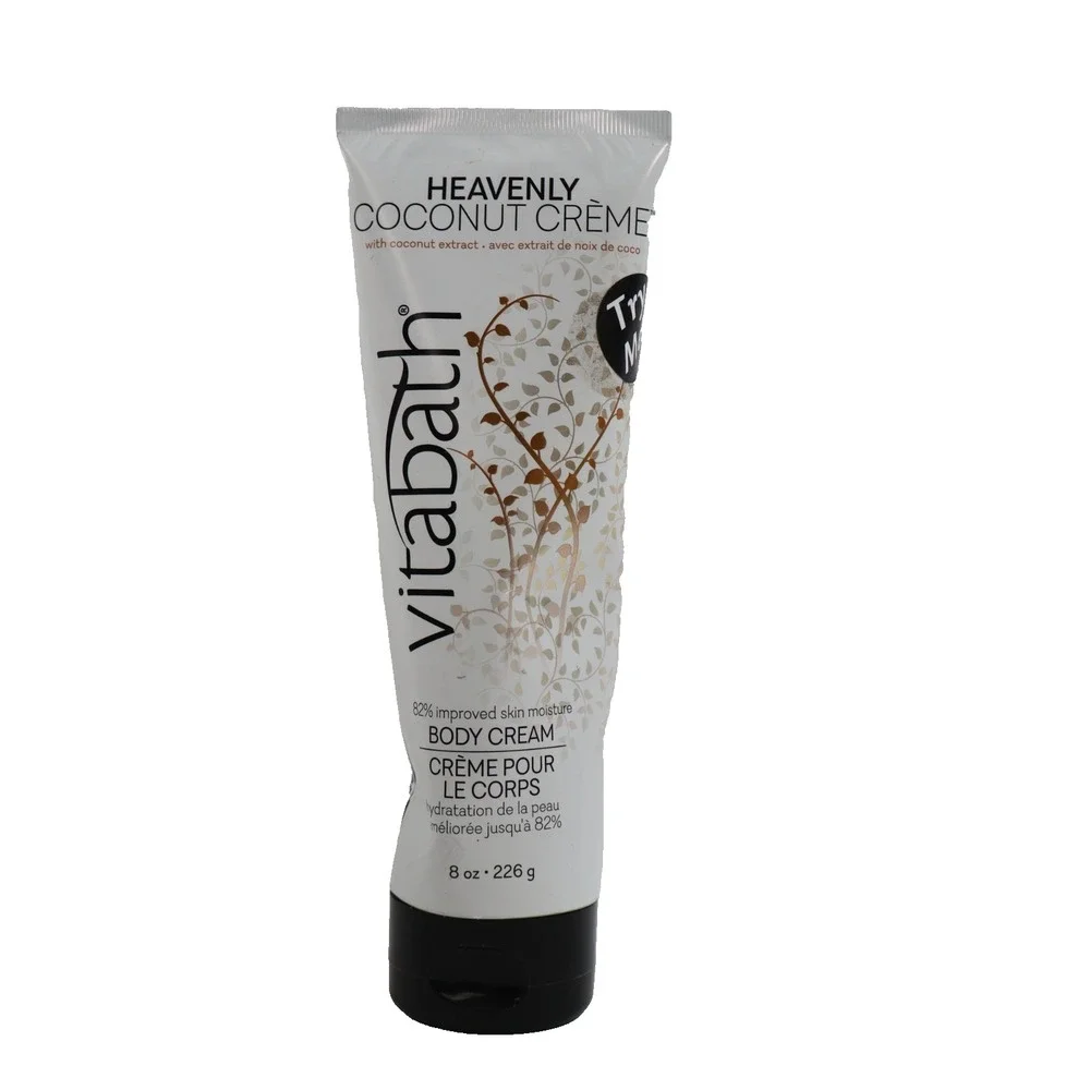 Vitabath Heavenly Coconut Creme Moisturizing Body Cream Soothing 8 oz DENTED